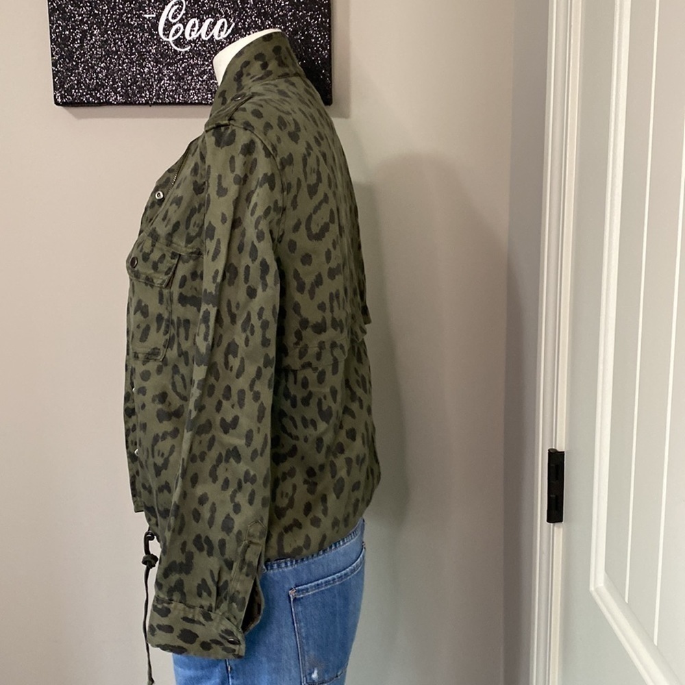 Rails Collins Green Leopard Tencel Lightweight Military Jacket Green Size XS NEW - Picture 11 of 12